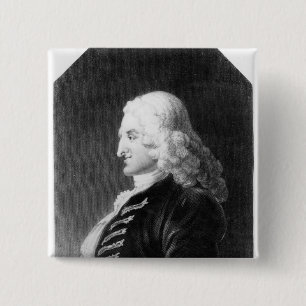 Badge Carré 5 Cm Henry Fielding a gravé par Samuel Freeman
