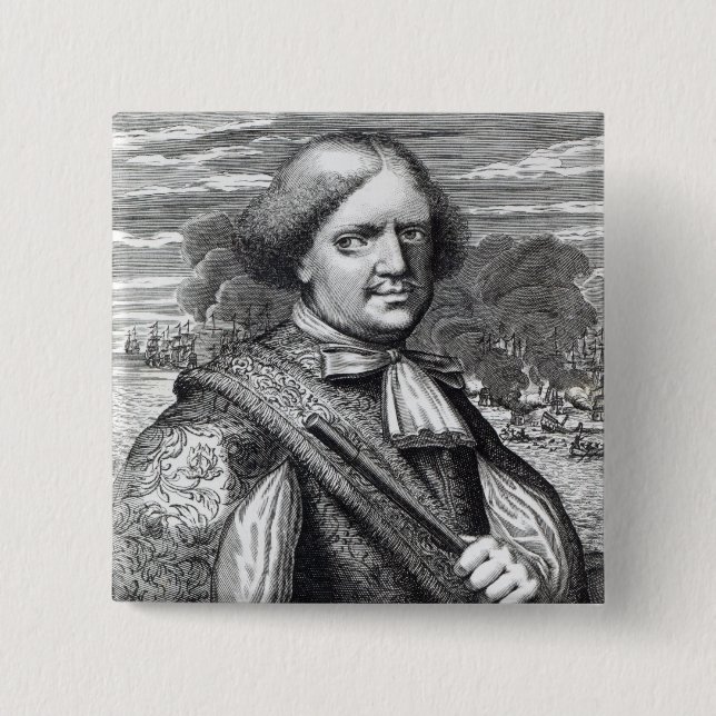 Badge Carré 5 Cm Henry Morgan, 1678 (Devant)
