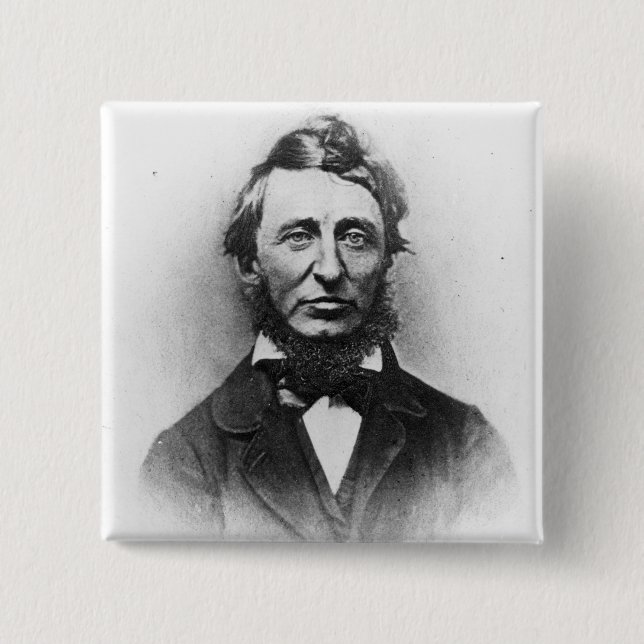 Badge Carré 5 Cm Henry Thoreau (Devant)