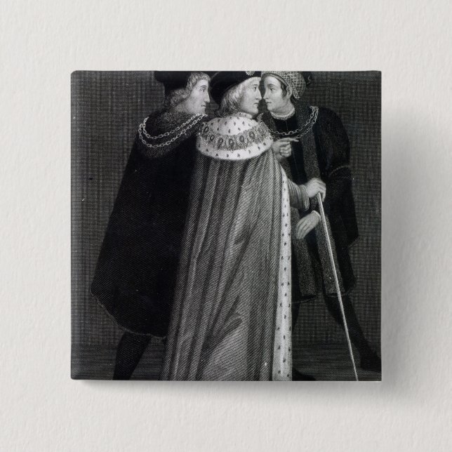 Badge Carré 5 Cm Henry VII (Devant)