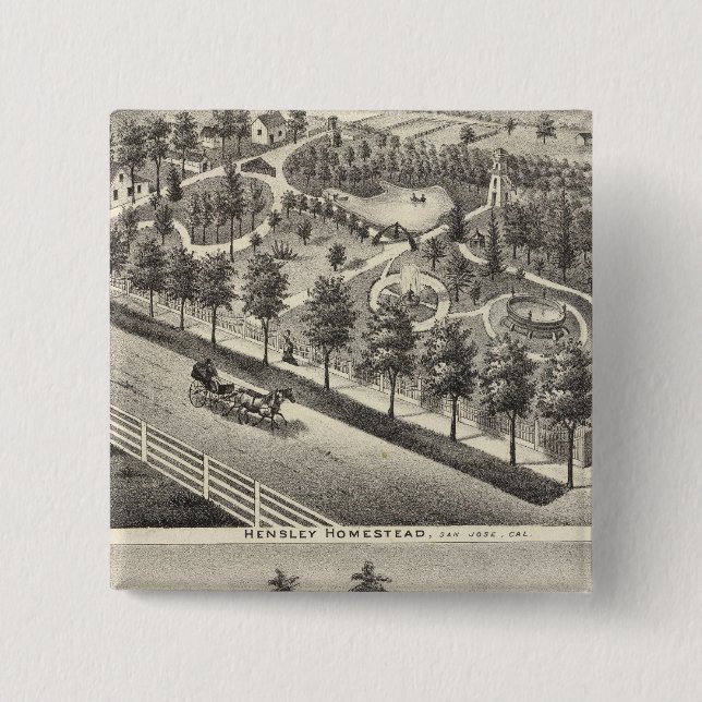 Badge Carré 5 Cm Hensley, Beans (Devant)