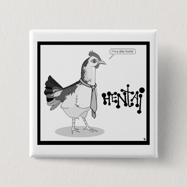 Badge Carré 5 Cm Hentai (insigne) (Devant)