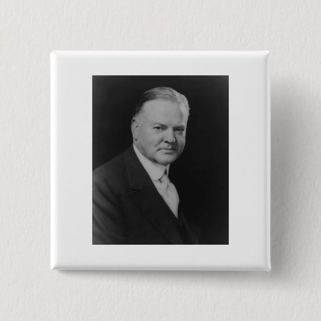 Badge Carré 5 Cm Herbert Hoover (Devant)
