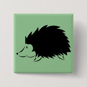 Badge Carré 5 Cm Hérisson