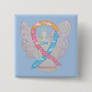 Badge Carré 5 Cm Hernie diaphragmatique congénitale Étanche de sens
