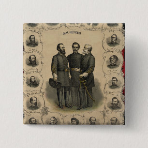 Badge Carré 5 Cm Héros de la guerre civile