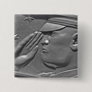 Badge Carré 5 Cm Héros Vétéran Militaire Honneur