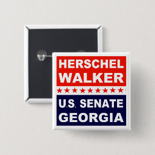 Badge Carré 5 Cm Herschel Walker Sénat américain Géorgie 2022