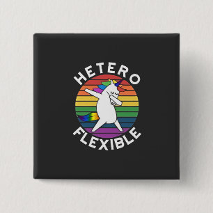 Badge Carré 5 Cm Hetero Flexible LGBT Lesbian bisexuel Trans