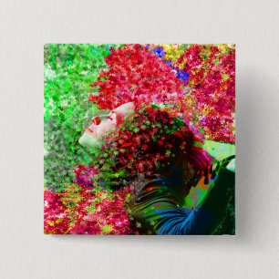 Badge Carré 5 Cm Heure d'été