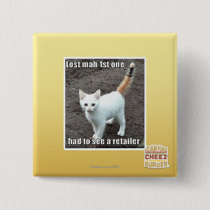 Badge Carré 5 Cm Heure-milliampère perdu un ęr