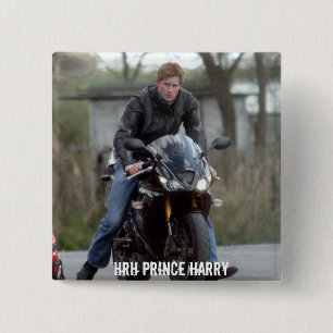 Badge Carré 5 Cm HH Prince Harry moto