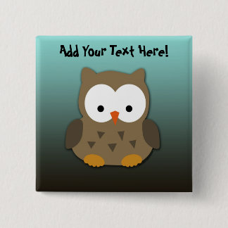 Badge Carré 5 Cm Hibou mignon de bébé personnalisé