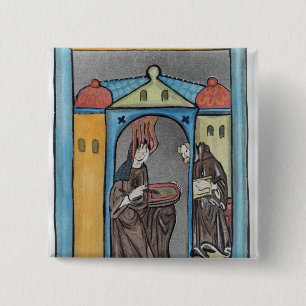 Badge Carré 5 Cm Hildegard de Bingen