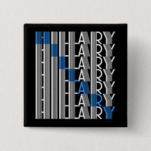 Badge Carré 5 Cm hillary Clinton textuel