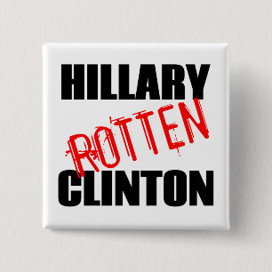 Badge Carré 5 Cm Hillary Rotten Clinton