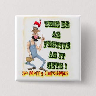 Badge Carré 5 Cm Hillbilly Festive comme il obtient
