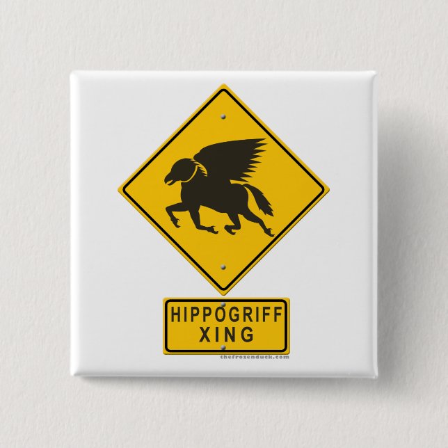 Badge Carré 5 Cm Hippogriff XING (Devant)