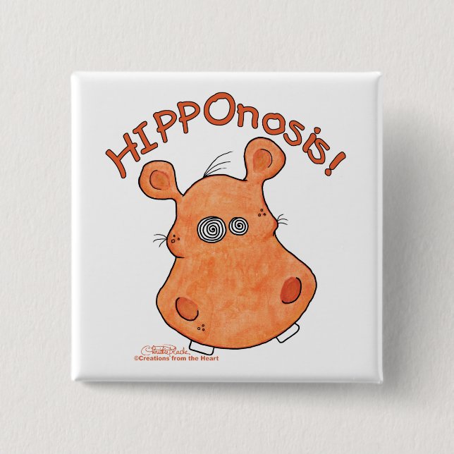 Badge Carré 5 Cm HIPPOnosis ! (Devant)