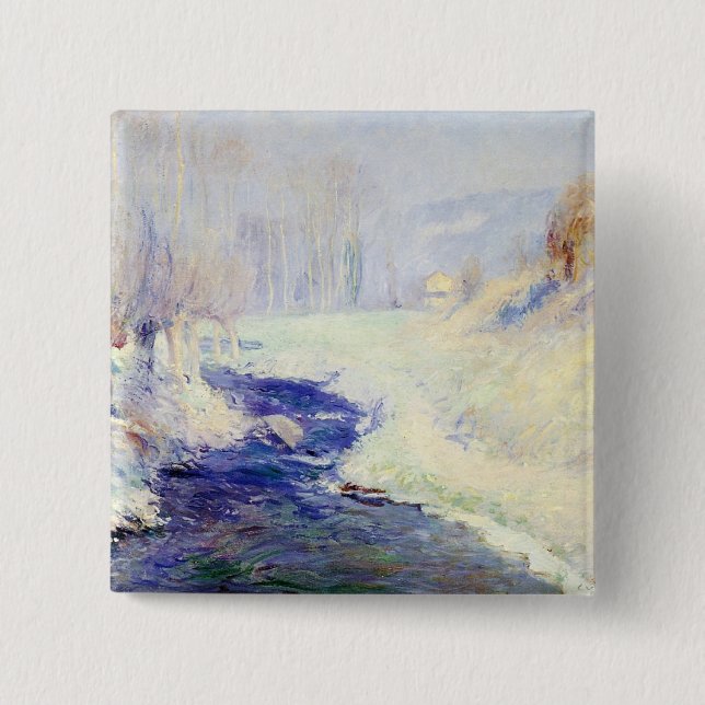 Badge Carré 5 Cm Hiver (par Guy Rose) (Devant)