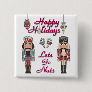 Badge Carré 5 Cm Holiday Nutcracker