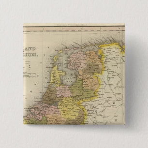 Badge Carré 5 Cm Hollande Et Belgique 2