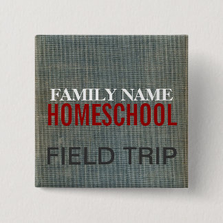 Badge Carré 5 Cm Homeschool Fieldtrip