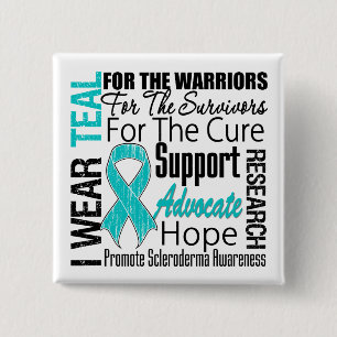 Badge Carré 5 Cm Hommage turquoise de ruban d'usage de la