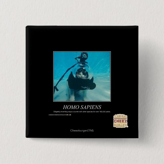 Badge Carré 5 Cm Homo sapiens (Devant)