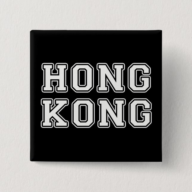 Badge Carré 5 Cm Hong Kong (Devant)