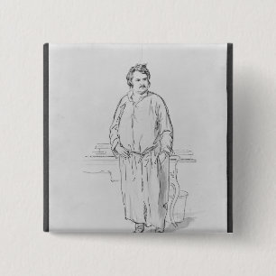 Badge Carré 5 Cm Honore de Balzac
