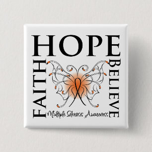 Badge Carré 5 Cm Hope Belith Faith - Sclérose en plaques
