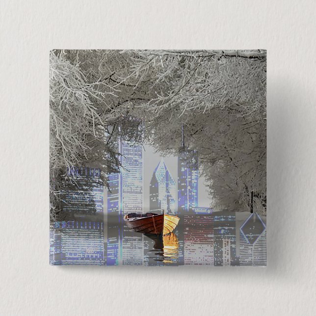 Badge Carré 5 Cm Horizon (Devant)