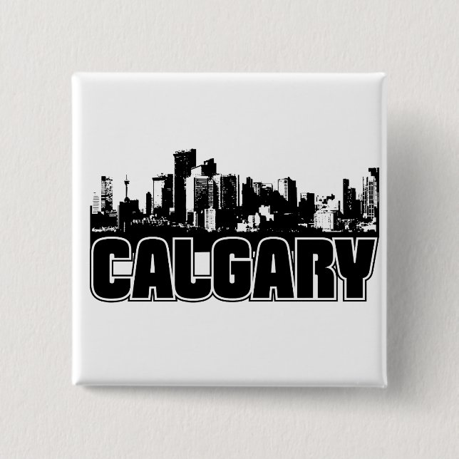 Badge Carré 5 Cm Horizon de Calgary (Devant)