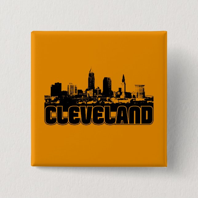 Badge Carré 5 Cm Horizon de Cleveland (Devant)