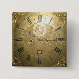 Badge Carré 5 Cm Horloge grande II de cas de William Tomlinson