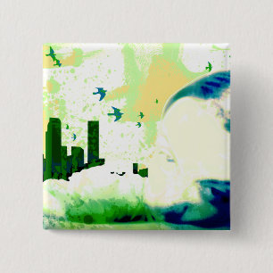 Badge Carré 5 Cm hors limites.