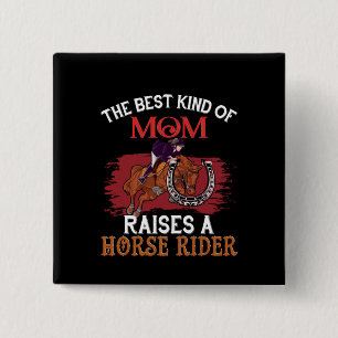 Badge Carré 5 Cm Horse Art The Best Kind Of Mom
