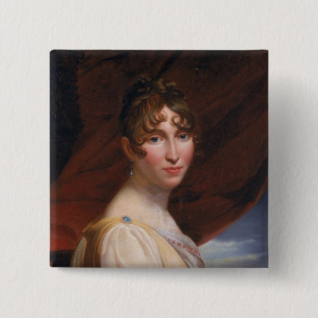 Badge Carré 5 Cm Hortense de Beauharnais 2 (Devant)