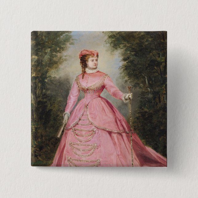 Badge Carré 5 Cm Hortense Schneider 1868 (Devant)