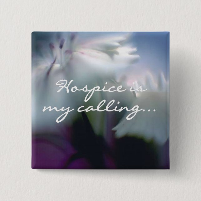 Badge Carré 5 Cm Hospice est mon appel (Devant)