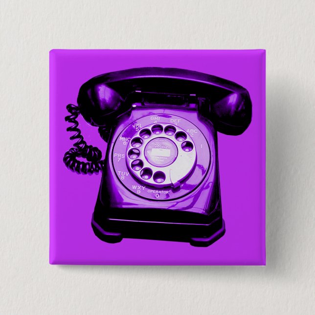 Badge Carré 5 Cm Hotline Purple (Devant)