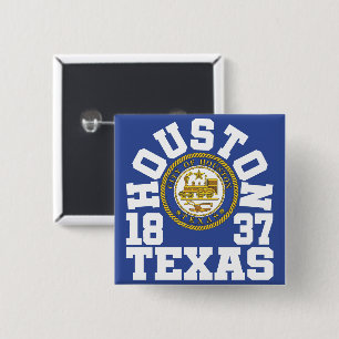 Badge Carré 5 Cm Houston, Texas