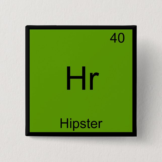 Badge Carré 5 Cm Hr - Hipster Funny Element Memistry T-Shirt (Devant)