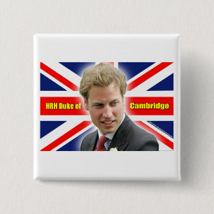 Badge Carré 5 Cm HRH Duke de Cambridge - Stunning !