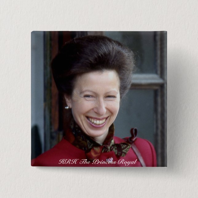 Badge Carré 5 Cm HRH La princesse royale (Devant)