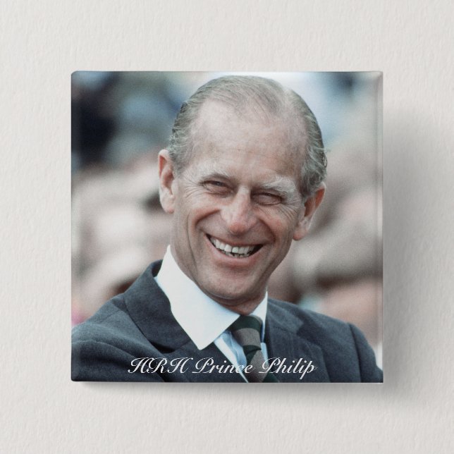 Badge Carré 5 Cm HRH Prince Philip 1983 (Devant)