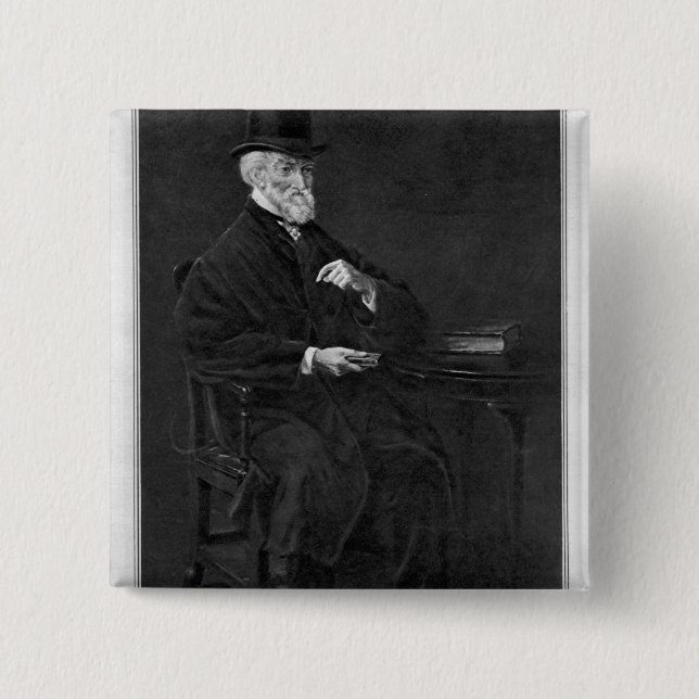 Badge Carré 5 Cm Hubert George de Burgh-Mettre en boîte (Devant)