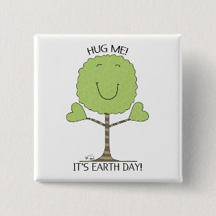 Badge Carré 5 Cm HUG ME Tree C’est le Jour des terres