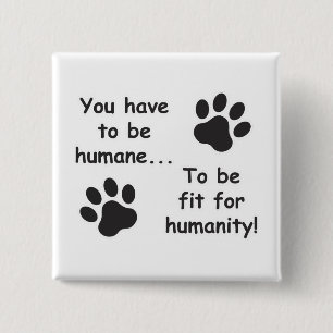 Badge Carré 5 Cm Humane pour l'humanité